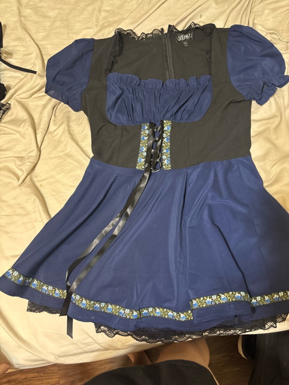 Cute mini milkmaid dress